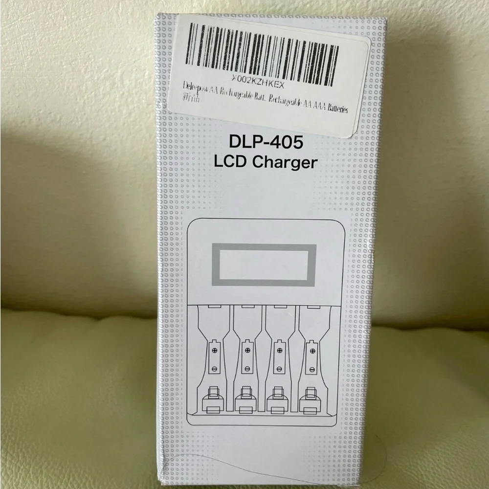 Battery Charger with Blue Rechargeable Batteries